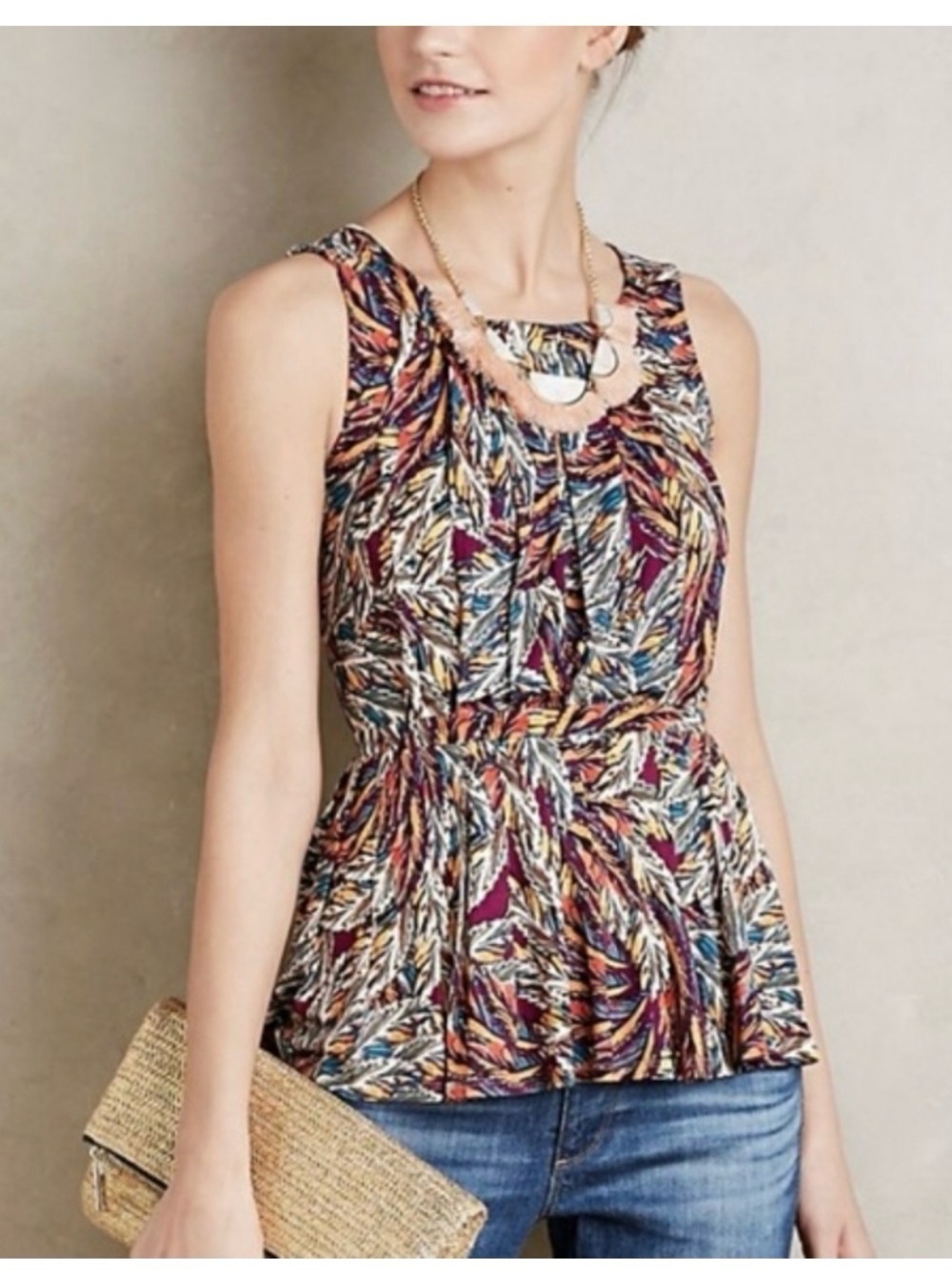 Anthropologie corbarra peplum tank top
